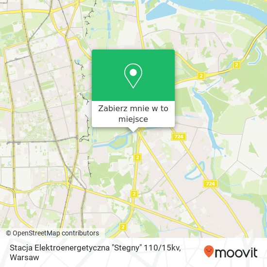 Mapa Stacja Elektroenergetyczna "Stegny" 110 / 15kv