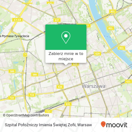 Mapa Szpital Położniczy Imienia Świętej Zofii