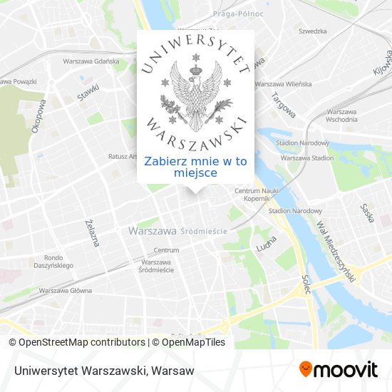 Mapa Uniwersytet Warszawski