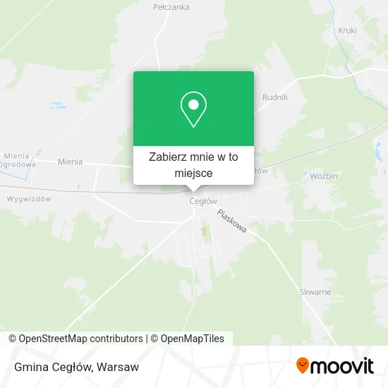 Mapa Gmina Cegłów
