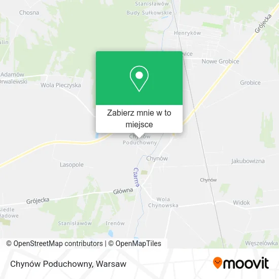 Mapa Chynów Poduchowny