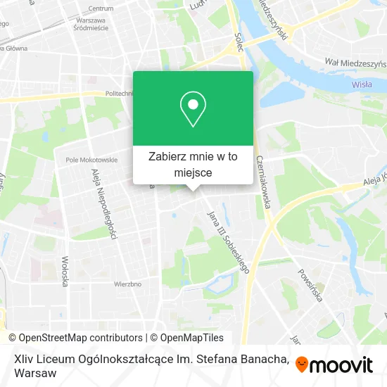 Mapa Xliv Liceum Ogólnokształcące Im. Stefana Banacha