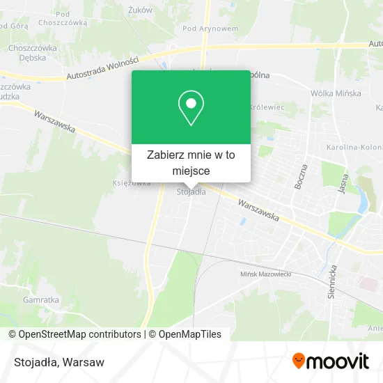 Mapa Stojadła