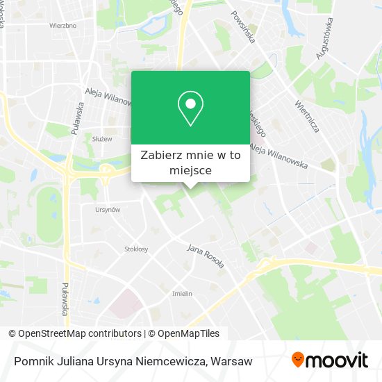 Mapa Pomnik Juliana Ursyna Niemcewicza