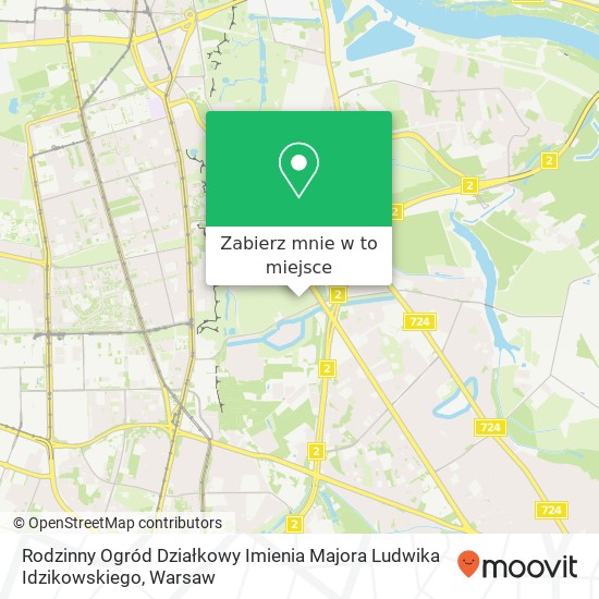 Mapa Rodzinny Ogród Działkowy Imienia Majora Ludwika Idzikowskiego