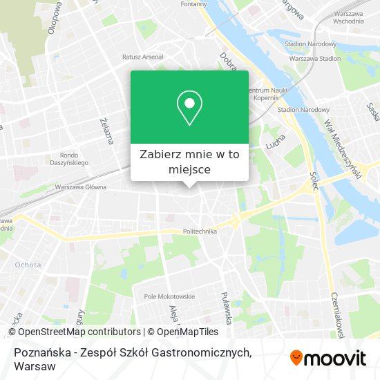 Mapa Poznańska - Zespół Szkół Gastronomicznych