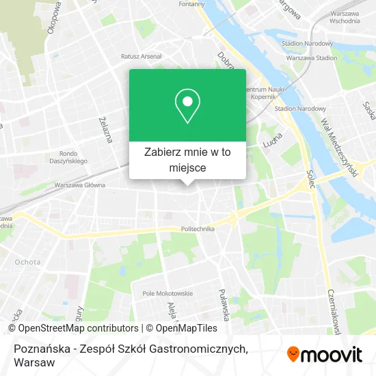 Mapa Poznańska - Zespół Szkół Gastronomicznych