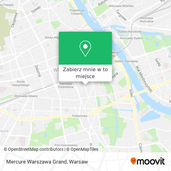 Mapa Mercure Warszawa Grand