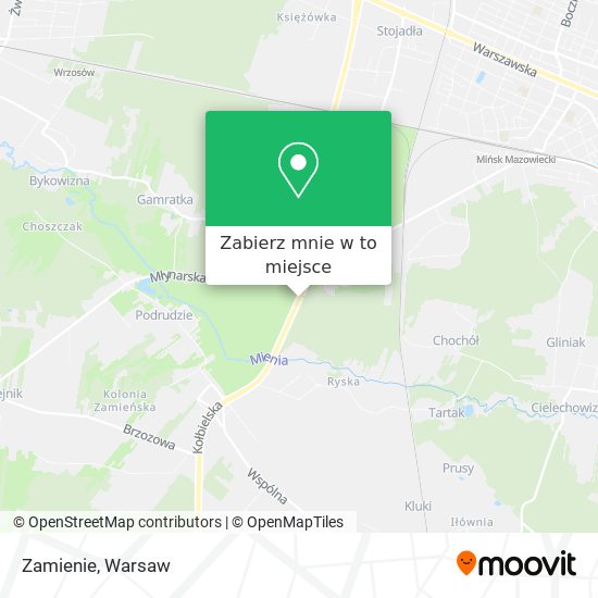 Mapa Zamienie