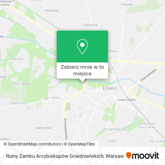 Mapa Ruiny Zamku Arcybiskupów Gnieźnieńskich