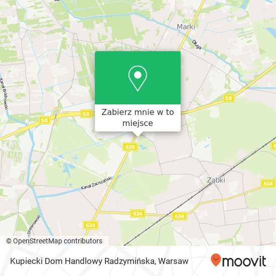 Mapa Kupiecki Dom Handlowy Radzymińska