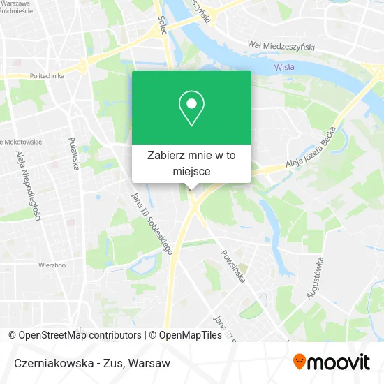 Mapa Czerniakowska - Zus