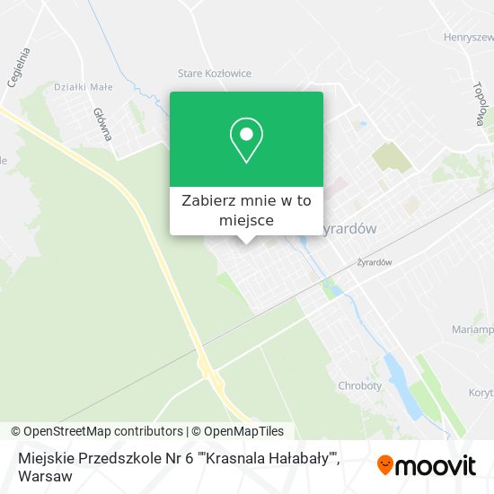 Mapa Miejskie Przedszkole Nr 6 ""Krasnala Hałabały""