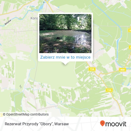 Mapa Rezerwat Przyrody "Obory"