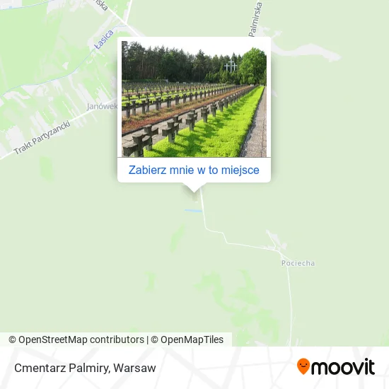 Mapa Cmentarz Palmiry