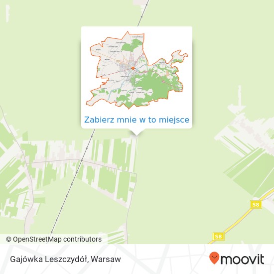 Mapa Gajówka Leszczydół