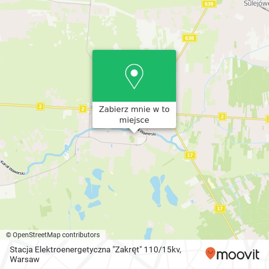 Mapa Stacja Elektroenergetyczna "Zakręt" 110 / 15kv