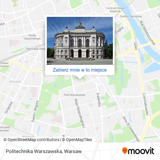 Mapa Politechnika Warszawska