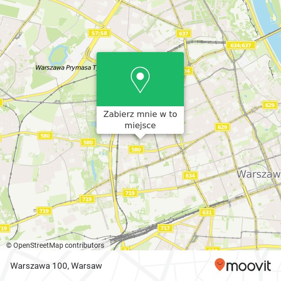 Mapa Warszawa 100