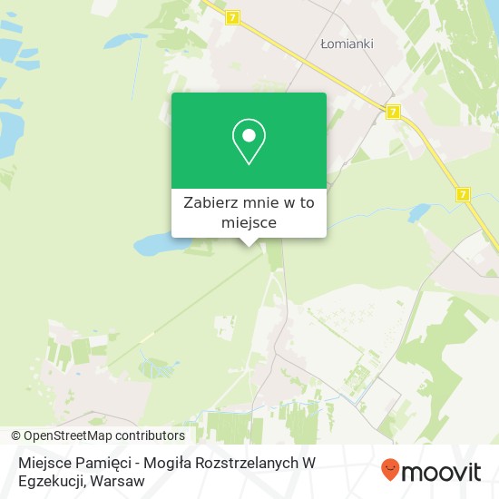 Mapa Miejsce Pamięci - Mogiła Rozstrzelanych W Egzekucji