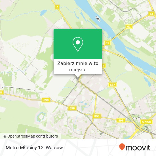 Mapa Metro Młociny 12