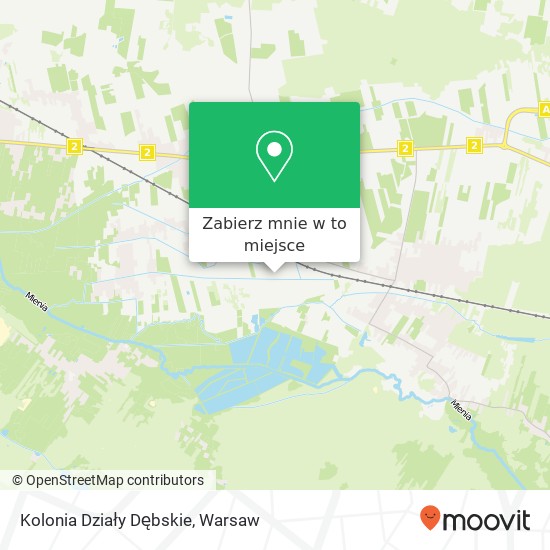 Mapa Kolonia Działy Dębskie