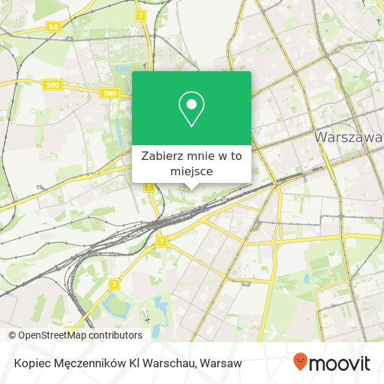 Mapa Kopiec Męczenników Kl Warschau