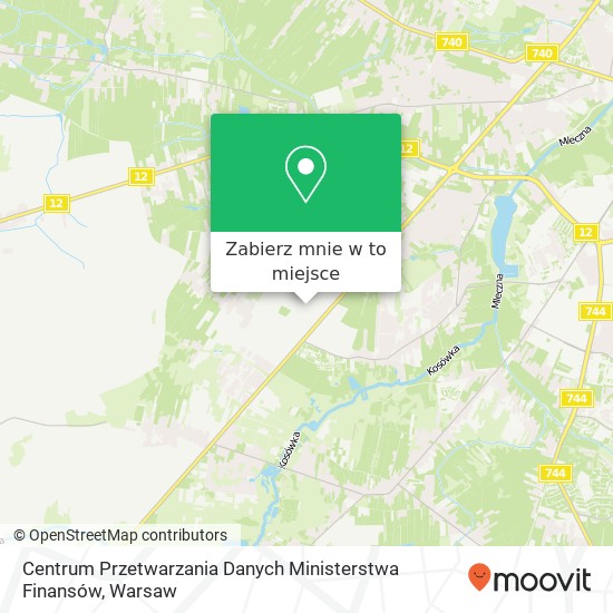 Mapa Centrum Przetwarzania Danych Ministerstwa Finansów