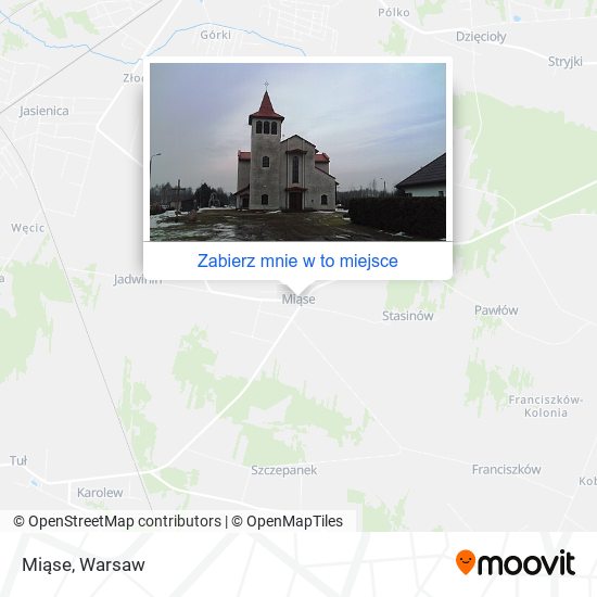 Mapa Miąse