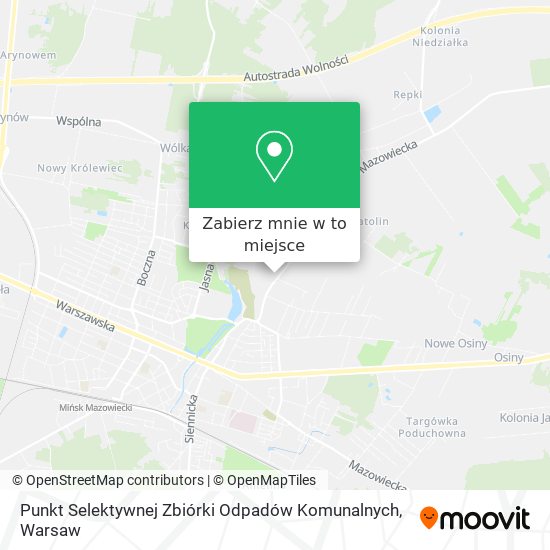 Mapa Punkt Selektywnej Zbiórki Odpadów Komunalnych