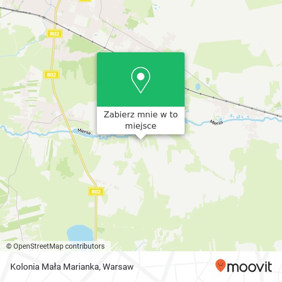 Mapa Kolonia Mała Marianka