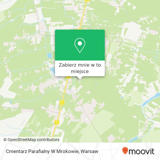 Mapa Cmentarz Parafialny W Mrokowie