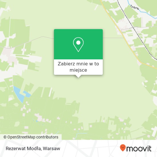 Mapa Rezerwat Modła