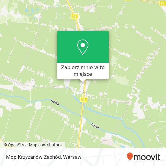 Mapa Mop Krzyżanów Zachód