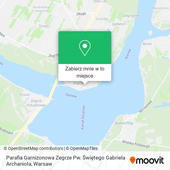 Mapa Parafia Garnizonowa Zegrze Pw. Świętego Gabriela Archanioła