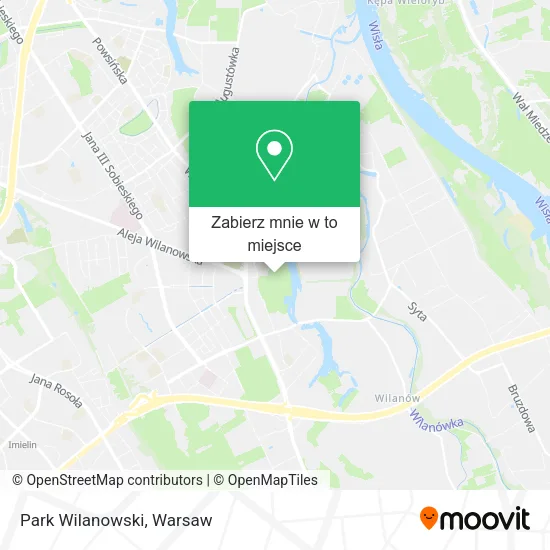 Mapa Park Wilanowski