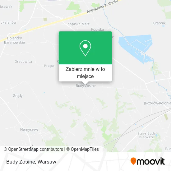 Mapa Budy Zosine