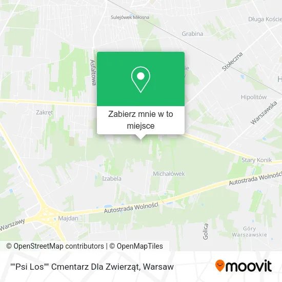 Mapa ""Psi Los"" Cmentarz Dla Zwierząt