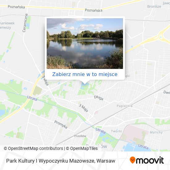 Mapa Park Kultury I Wypoczynku Mazowsze