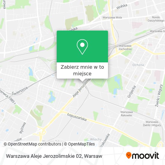 Mapa Warszawa Aleje Jerozolimskie 02