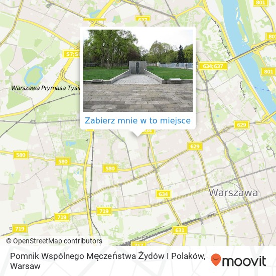 Mapa Pomnik Wspólnego Męczeństwa Żydów I Polaków