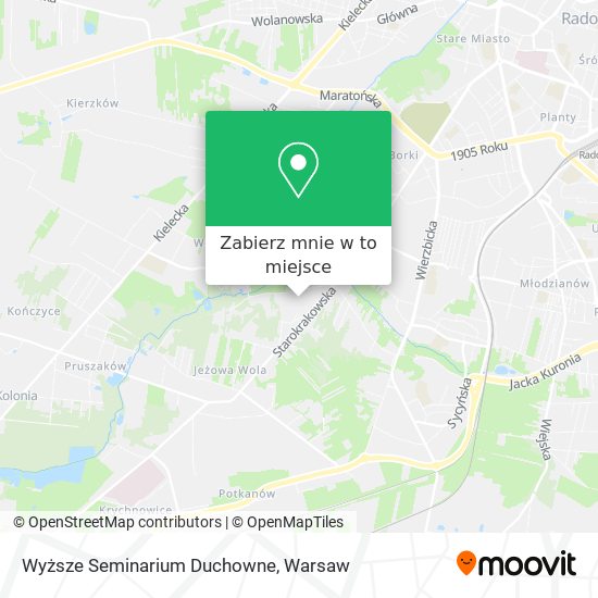 Mapa Wyższe Seminarium Duchowne