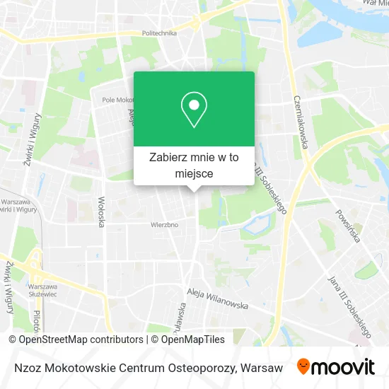 Mapa Nzoz Mokotowskie Centrum Osteoporozy