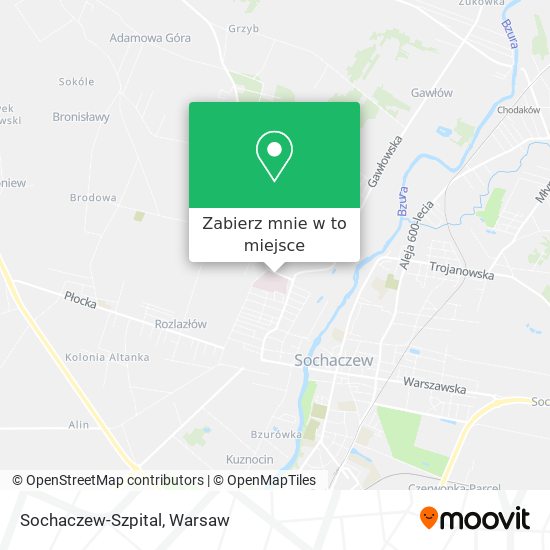 Mapa Sochaczew-Szpital