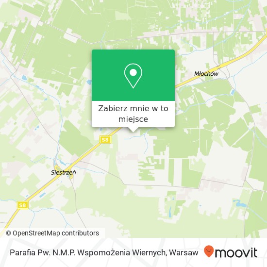 Mapa Parafia Pw. N.M.P. Wspomożenia Wiernych