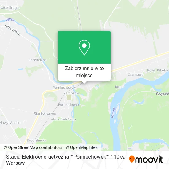 Mapa Stacja Elektroenergetyczna ""Pomiechówek"" 110kv
