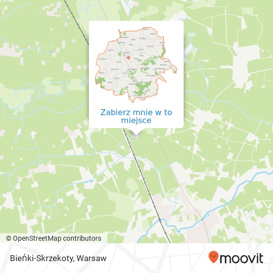 Mapa Bieńki-Skrzekoty