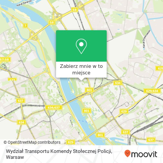 Mapa Wydział Transportu Komendy Stołecznej Policji