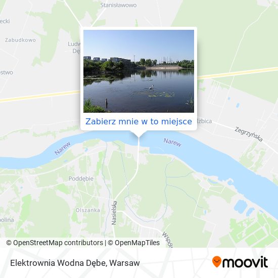 Mapa Elektrownia Wodna Dębe