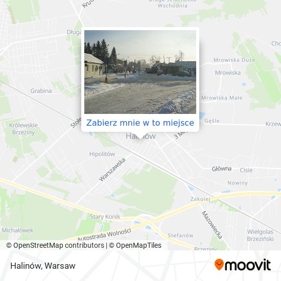 Mapa Halinów